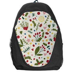 Floral Christmas Pattern  Backpack Bag by Valentinaart