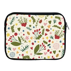 Floral Christmas Pattern  Apple Ipad 2/3/4 Zipper Cases by Valentinaart