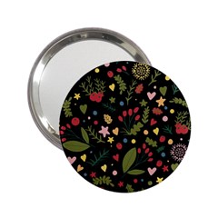 Floral Christmas Pattern  2 25  Handbag Mirrors by Valentinaart