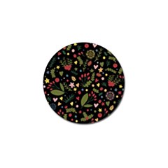 Floral Christmas Pattern  Golf Ball Marker (4 Pack) by Valentinaart