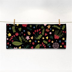 Floral Christmas Pattern  Hand Towel by Valentinaart