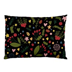 Floral Christmas Pattern  Pillow Case by Valentinaart