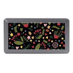 Floral Christmas Pattern  Memory Card Reader (mini) by Valentinaart