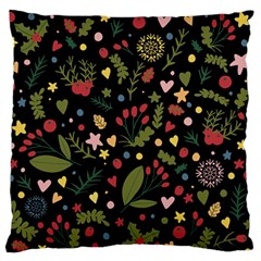 Floral Christmas Pattern  Standard Flano Cushion Case (one Side) by Valentinaart