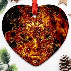 Vulcano Poster Artwork Ornament (heart) by dflcprintsclothing