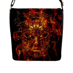 Vulcano Poster Artwork Flap Closure Messenger Bag (l) by dflcprintsclothing