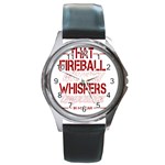 Fireball Whiskey Shirt Solid Letters 2016 Round Metal Watch Front