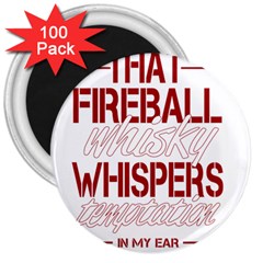 Fireball Whiskey Shirt Solid Letters 2016 3  Magnets (100 Pack) by crcustomgifts