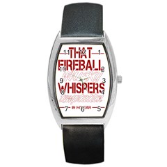 Fireball Whiskey Shirt Solid Letters 2016 Barrel Style Metal Watch by crcustomgifts