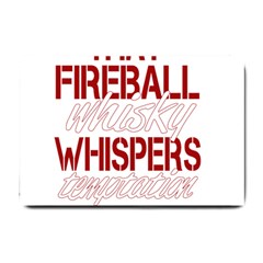 Fireball Whiskey Shirt Solid Letters 2016 Small Doormat  by crcustomgifts