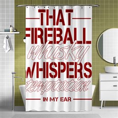 Fireball Whiskey Shirt Solid Letters 2016 Shower Curtain 48  X 72  (small) 