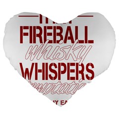 Fireball Whiskey Shirt Solid Letters 2016 Large 19  Premium Flano Heart Shape Cushions by crcustomgifts