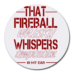 Fireball Whiskey Shirt Solid Letters 2016 Round Mousepads