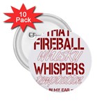 Fireball Whiskey Shirt Solid Letters 2016 2.25  Buttons (10 pack)  Front