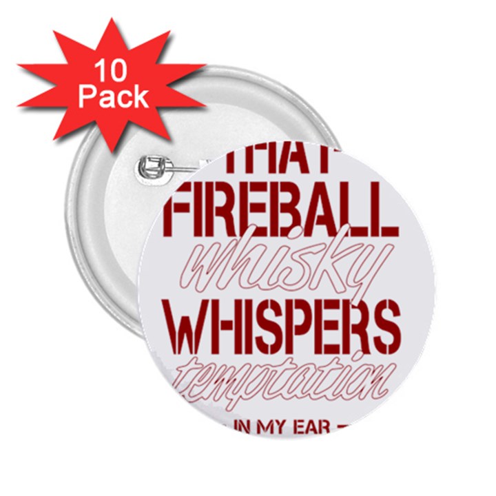 Fireball Whiskey Shirt Solid Letters 2016 2.25  Buttons (10 pack) 