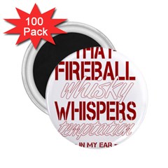 Fireball Whiskey Shirt Solid Letters 2016 2 25  Magnets (100 Pack)  by crcustomgifts