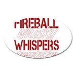 Fireball Whiskey Shirt Solid Letters 2016 Oval Magnet Front