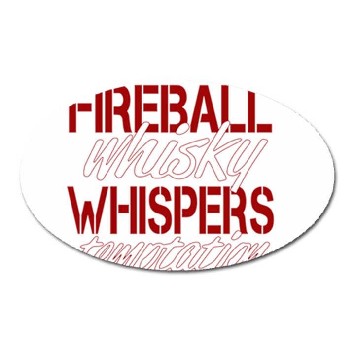 Fireball Whiskey Shirt Solid Letters 2016 Oval Magnet