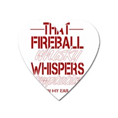 Fireball Whiskey Shirt Solid Letters 2016 Heart Magnet by crcustomgifts