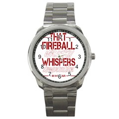 Fireball Whiskey Shirt Solid Letters 2016 Sport Metal Watch by crcustomgifts