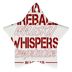 Fireball Whiskey Shirt Solid Letters 2016 Star Ornament (two Sides)