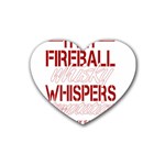 Fireball Whiskey Shirt Solid Letters 2016 Heart Coaster (4 pack)  Front