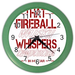 Fireball Whiskey Shirt Solid Letters 2016 Color Wall Clock