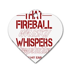 Fireball Whiskey Shirt Solid Letters 2016 Dog Tag Heart (one Side) by crcustomgifts