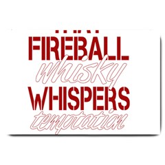 Fireball Whiskey Shirt Solid Letters 2016 Large Doormat 