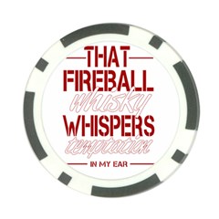 Fireball Whiskey Shirt Solid Letters 2016 Poker Chip Card Guard