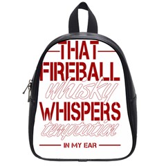 Fireball Whiskey Shirt Solid Letters 2016 School Bag (small) by crcustomgifts