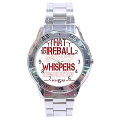 Fireball Whiskey Shirt Solid Letters 2016 Stainless Steel Analogue Watch by crcustomgifts