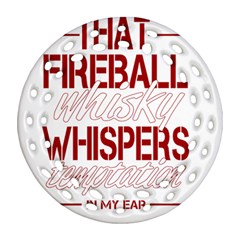 Fireball Whiskey Shirt Solid Letters 2016 Ornament (round Filigree)