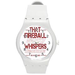 Fireball Whiskey Shirt Solid Letters 2016 Round Plastic Sport Watch (m) by crcustomgifts