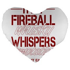 Fireball Whiskey Shirt Solid Letters 2016 Large 19  Premium Heart Shape Cushions by crcustomgifts