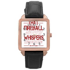 Fireball Whiskey Shirt Solid Letters 2016 Rose Gold Leather Watch  by crcustomgifts