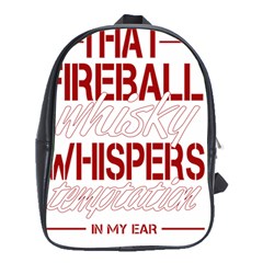 Fireball Whiskey Shirt Solid Letters 2016 School Bag (xl) by crcustomgifts