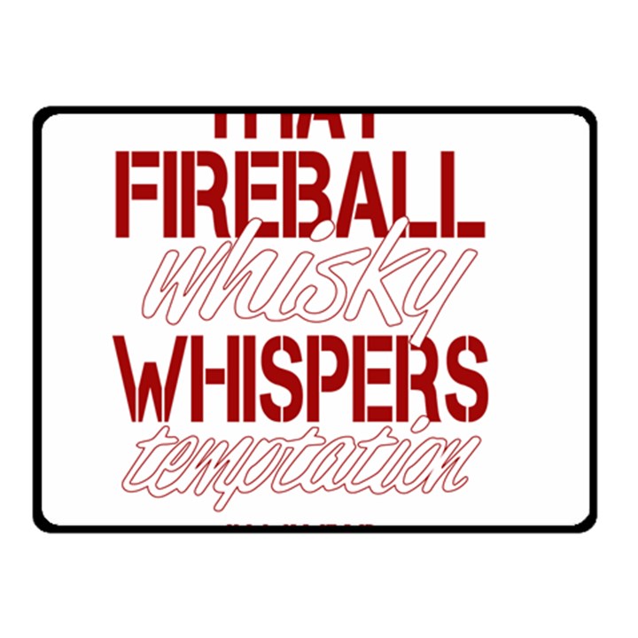 Fireball Whiskey Shirt Solid Letters 2016 Double Sided Fleece Blanket (Small) 