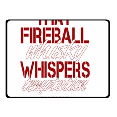 Fireball Whiskey Shirt Solid Letters 2016 Double Sided Fleece Blanket (small)  by crcustomgifts