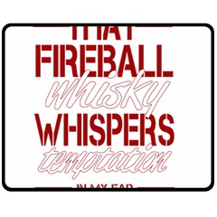 Fireball Whiskey Shirt Solid Letters 2016 Double Sided Fleece Blanket (medium)  by crcustomgifts