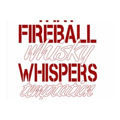 Fireball Whiskey Shirt Solid Letters 2016 Double Sided Flano Blanket (mini) 