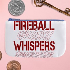 Fireball Whiskey Shirt Solid Letters 2016 Large Coin Purse by crcustomgifts