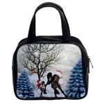 Christmas, Cute Bird With Horse Classic Handbag (Two Sides) Front