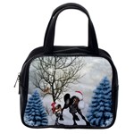 Christmas, Cute Bird With Horse Classic Handbag (Two Sides) Back