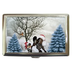 Christmas, Cute Bird With Horse Cigarette Money Case by FantasyWorld7