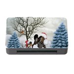 Christmas, Cute Bird With Horse Memory Card Reader with CF Front