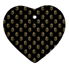 Venetian Mask Motif Pattern 1 Ornament (heart) by dflcprintsclothing