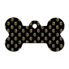 Venetian Mask Motif Pattern 1 Dog Tag Bone (two Sides) by dflcprintsclothing