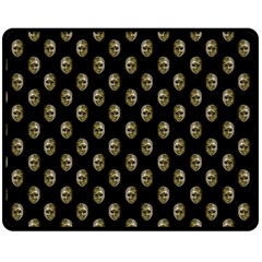 Venetian Mask Motif Pattern 1 Double Sided Fleece Blanket (medium)  by dflcprintsclothing