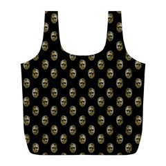 Venetian Mask Motif Pattern 1 Full Print Recycle Bag (l)